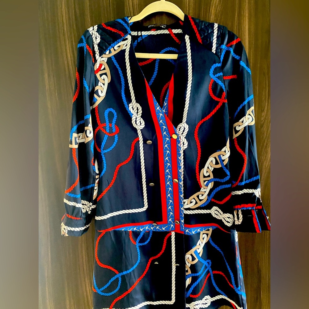 Zara Navy Blazer Dress